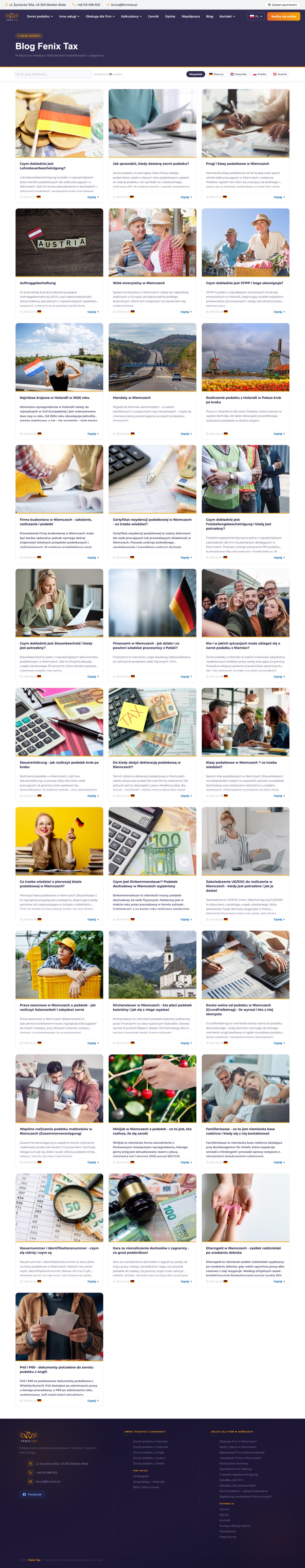 Blog z listingiem i strukturą wpisu